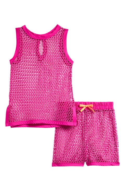 Kids' Mesh Tank & Shorts Cover-Up Set (Big Kid)