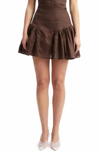 Amorette Linen Miniskirt