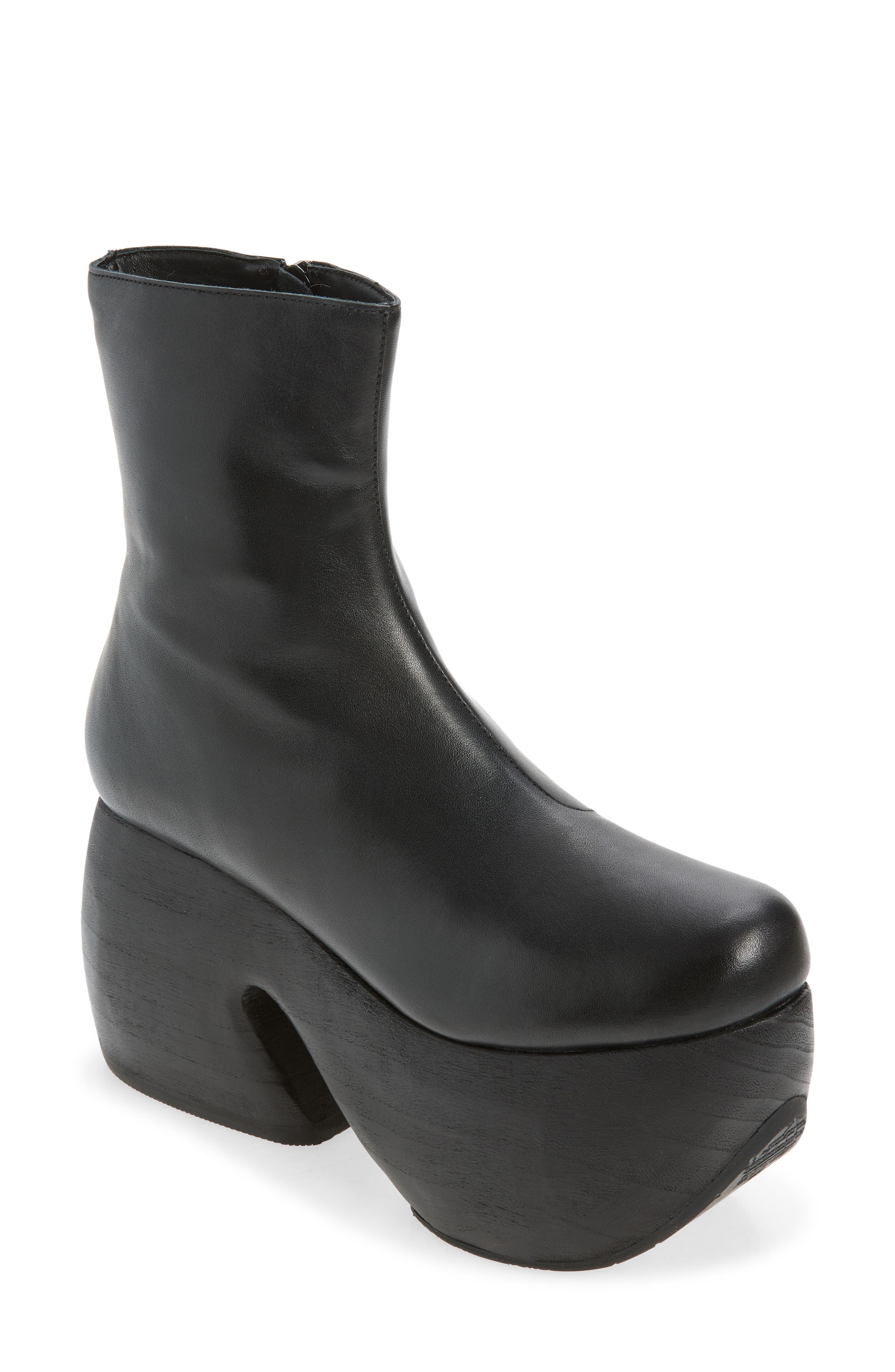Platform Bootie, Main, color, BLACK