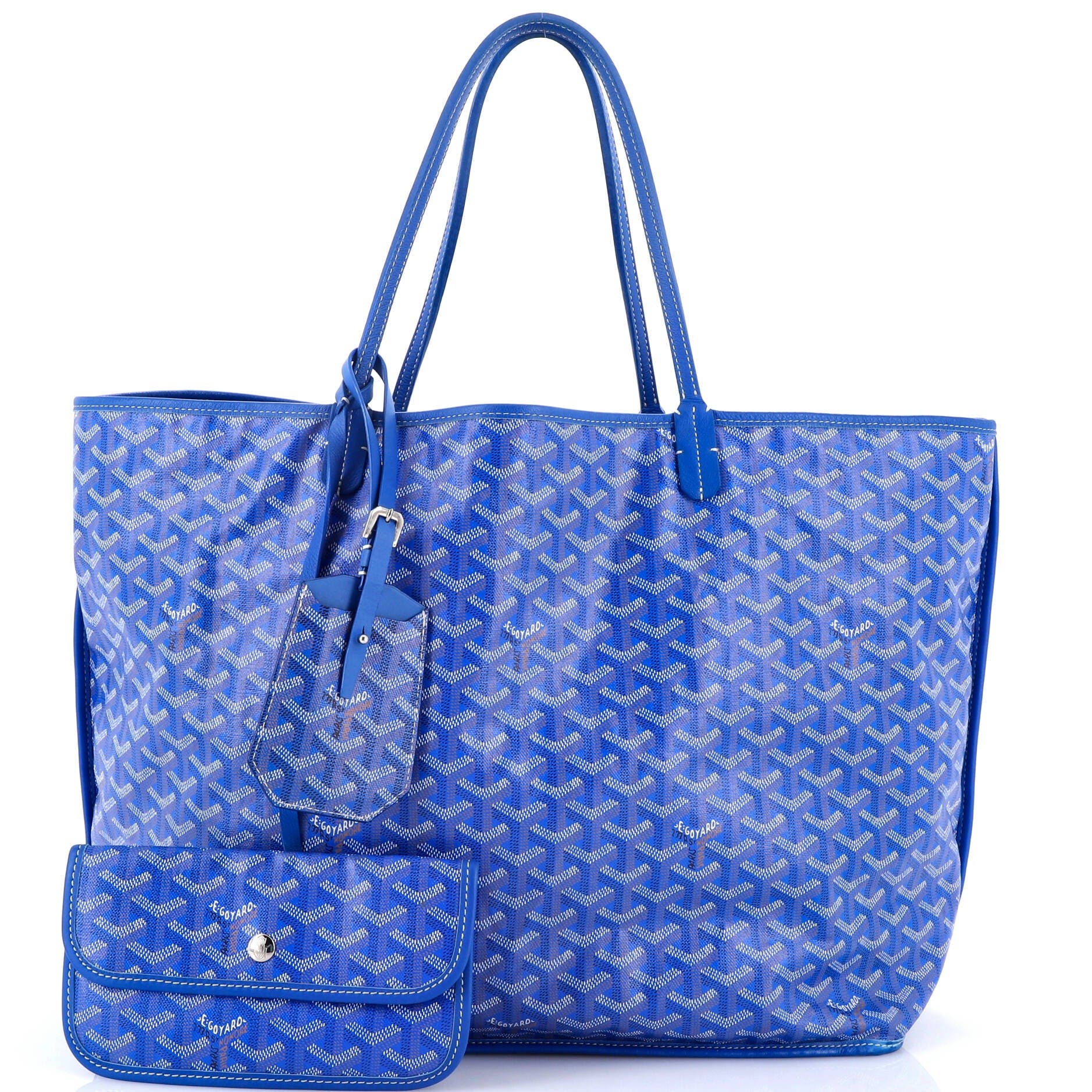 Pre-Owned Goyard Anjou Reversible Tote Coated Canvas GM, Alternate, color, Blue