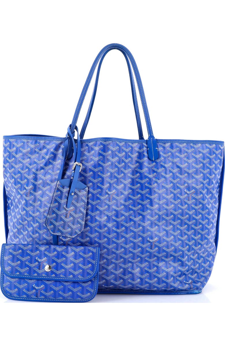 Pre-Owned Goyard Anjou Reversible Tote Coated Canvas GM, Alternate, color, Blue
