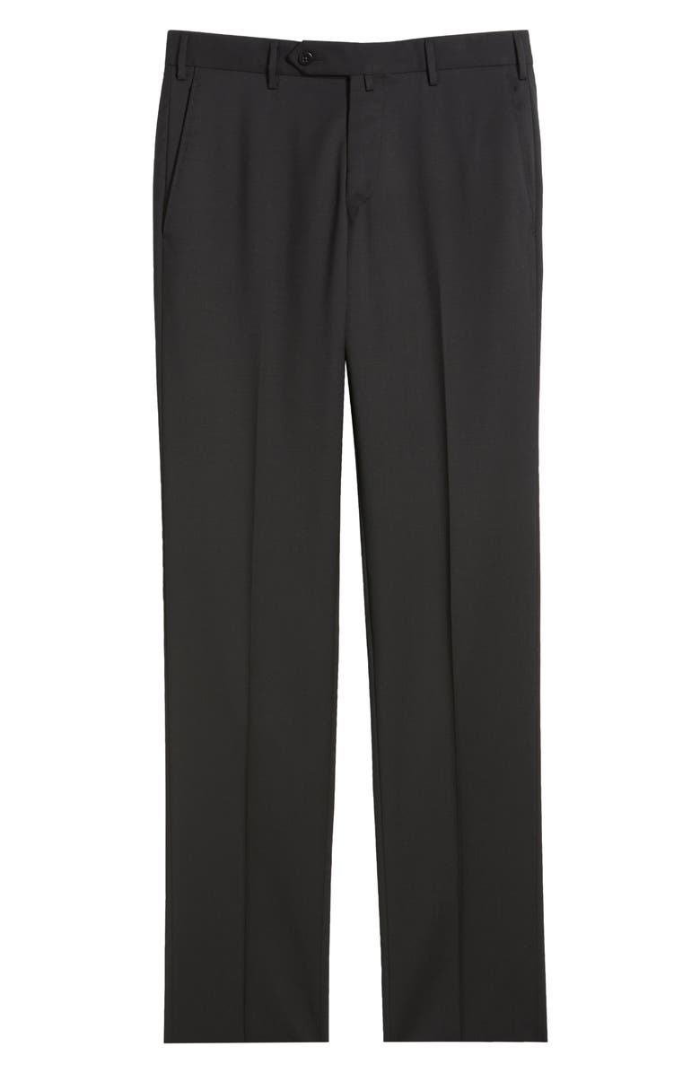 Zanella Parker Platinum Super 130's Gabardine Dress Pants, Alternate, color, Black