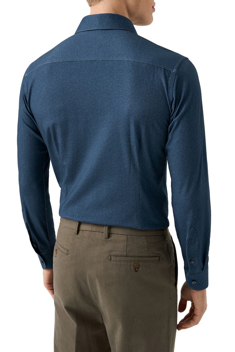 Slim Fit 4Flex Fit Stretch Jersey Dress Shirt, Alternate, color, NAVY