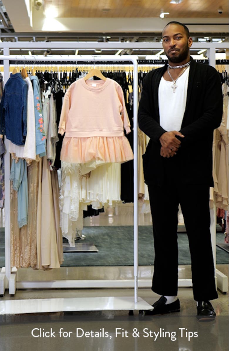 Kids' Mixed Media Sweatshirt Dress, sales video thumbnail