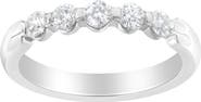 Haus of Brilliance 14K White Gold 1/2 cttw Diamond 5-Stone Band Ring