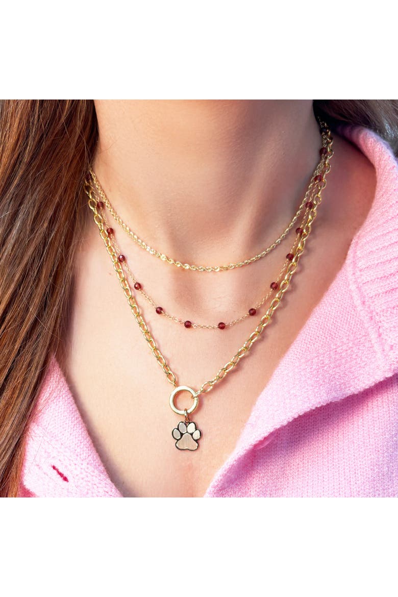 Garnet Bead Chain Necklace, Alternate, color, Garnet
