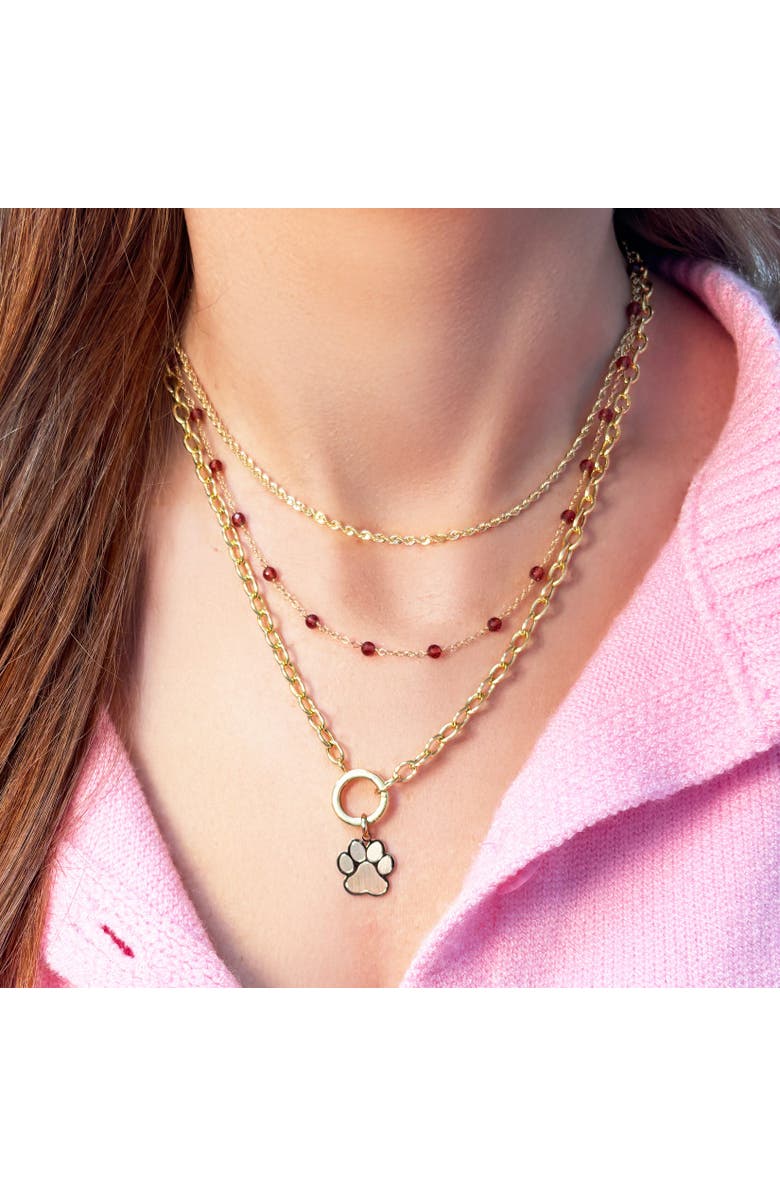 The Lovery Fine Jewelry Gold Paw Charm, Alternate, color, Yellow Gold