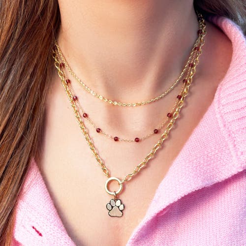 The Lovery Fine Jewelry Garnet Bead Chain Necklace In Burgundy