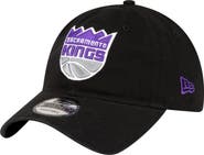 New Era Men's New Era Black Sacramento Kings Team 2.0 9TWENTY Adjustable Hat