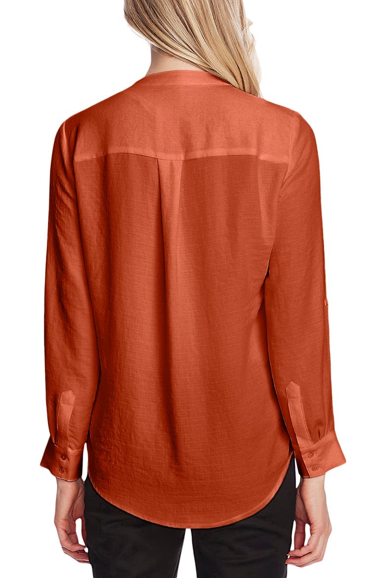Matte Rumple Blouse, Alternate, color, BURNT COPPER