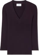 St. John Collection Fine Gauge V-Neck Rib Sweater
