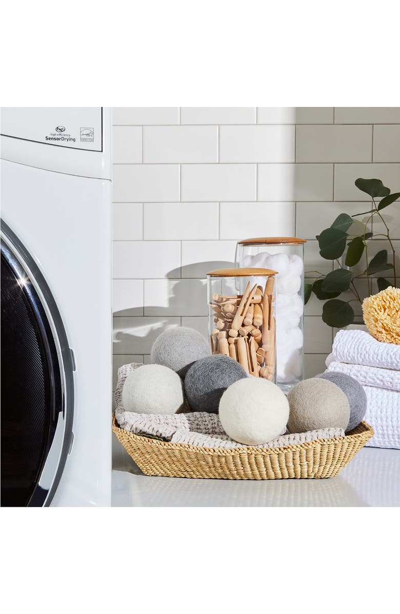 Five Two by Food52 Pack of 6 Wool Dryer Balls, Alternate, color,
