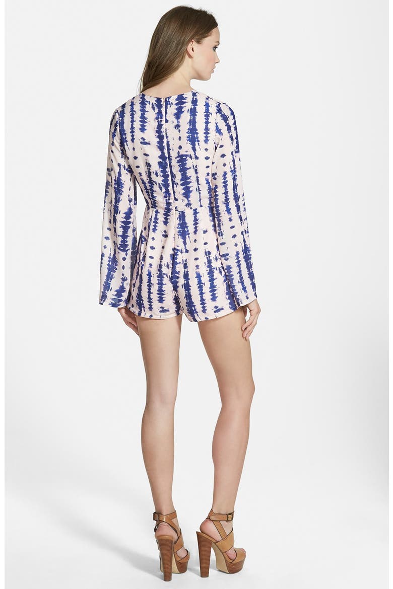 Tie Dye Chiffon Romper, Alternate, color, BLUE