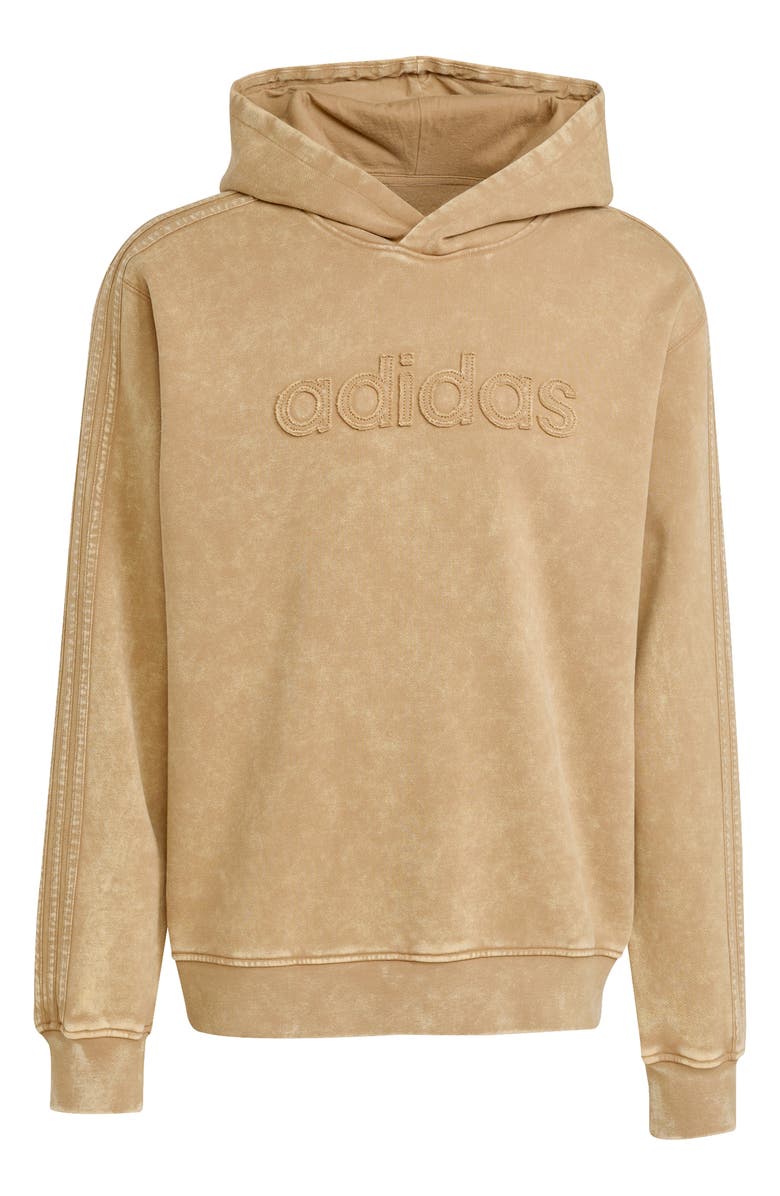 adidas Washed Cotton Blend Hoodie, Alternate, color, Cardbo