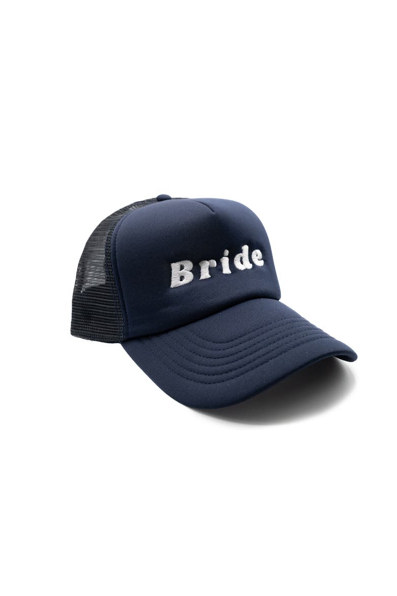 Bride Foam Trucker Hat, Alternate, color, Navy