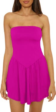 Becca Palma Strapless Cover-Up Minidress