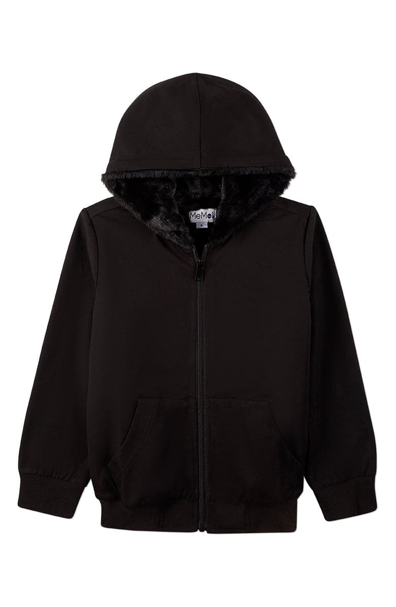 MeMoi Zip-Up Hoodie with Faux Fur Lining, Main, color, 
