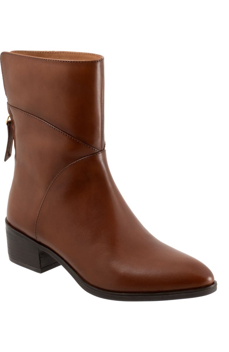SoftWalk<sup>®</sup> Lawton Block Heel Bootie, Main, color, Cognac