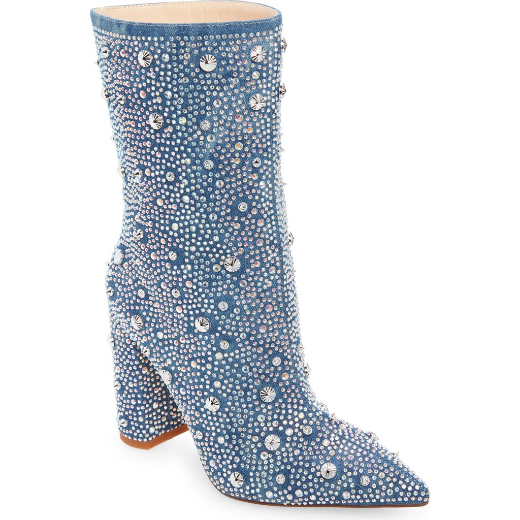 Azalea Wang Admiral Pointed Toe Bootie In Blue
