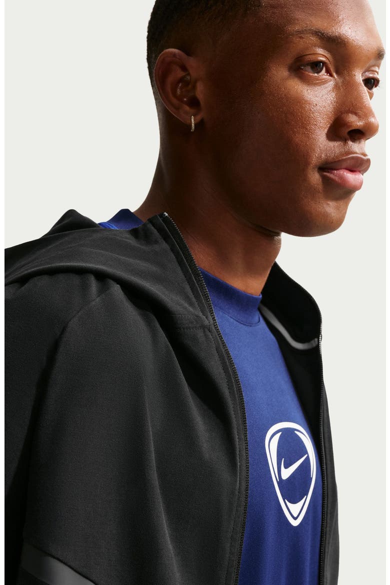 Sportswear Tech Full-Zip Hooded Knit Windrunner Jacket, Alternate, color, BLACK