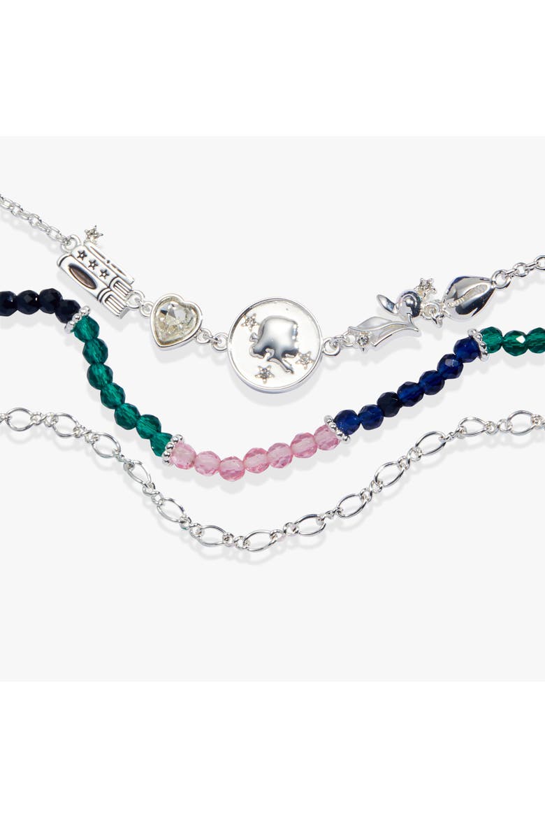 American Girl® Addy 3 Row Bolo Bracelet, Alternate, color, Silver