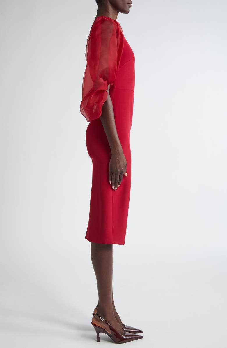 Altuzarra Danielle Balloon Sleeve Silk Cady Dress, Alternate, color, 