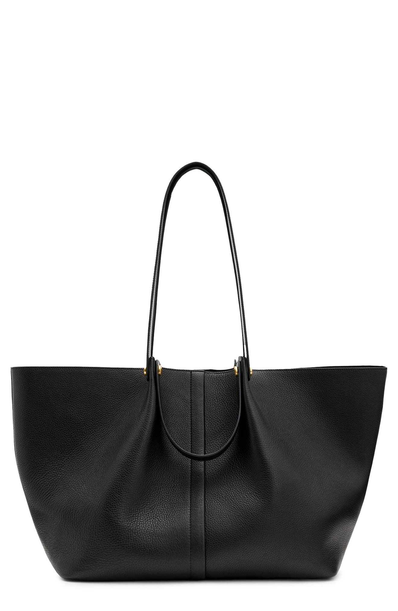AllSaints Allington Leather Tote, Main, color, 