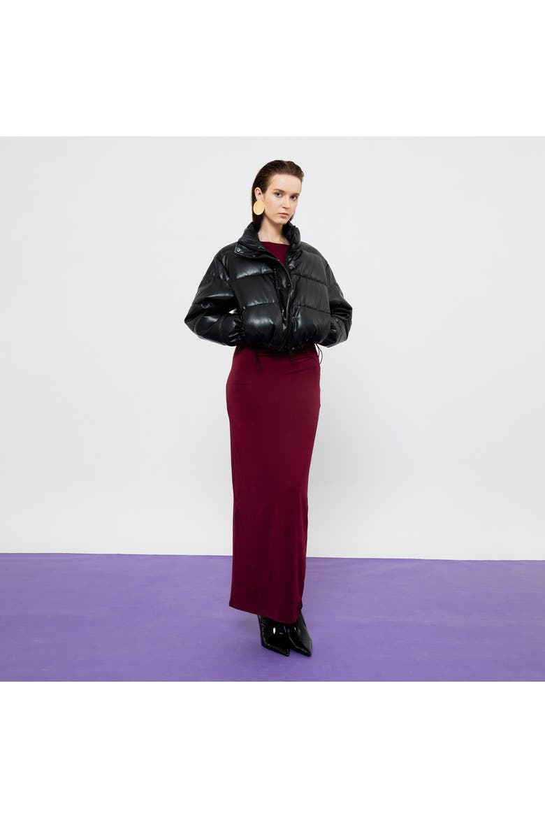 Lyra Quilted Leather Jacket, Alternate, color, Black