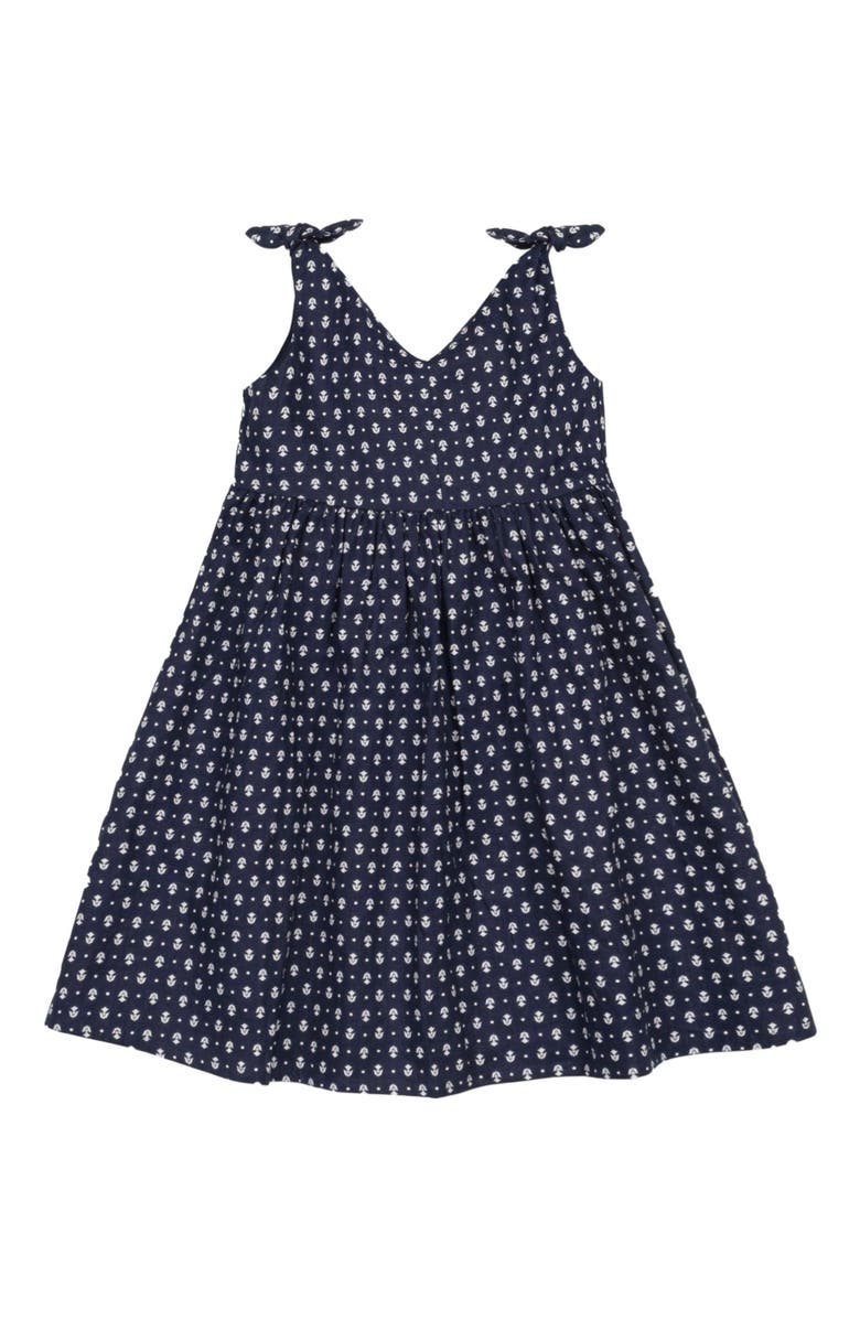 Hope & Henry Girls' Sleeveless Bow Shoulder Swing Dress in Linen, Kids, Alternate, color, 