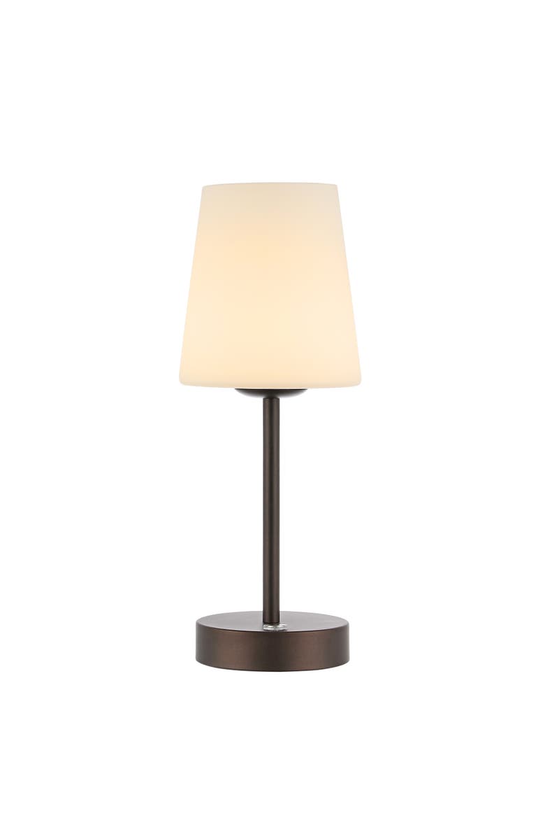 JONATHAN Y Carson Modern Minimalist Iron Rechargeable Integrated Portable LED Table Lamp, Main, color, Oil Rubbed Bronze