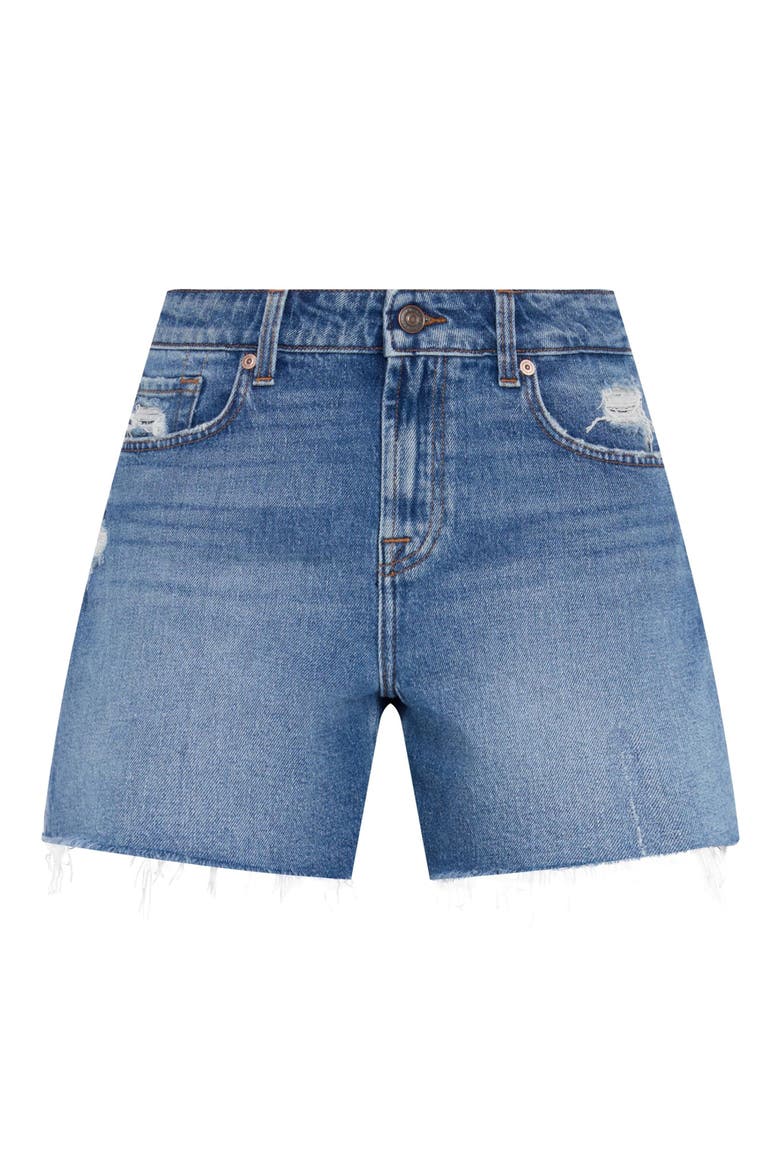 Monroe High Waist Long Cutoff Denim Shorts, Alternate, color, WEEKEND