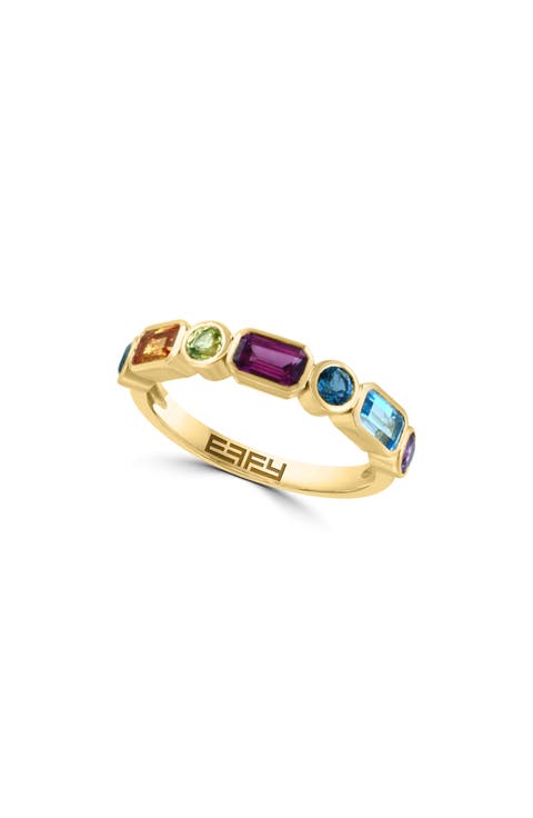 Multi Color Gemstone Ring