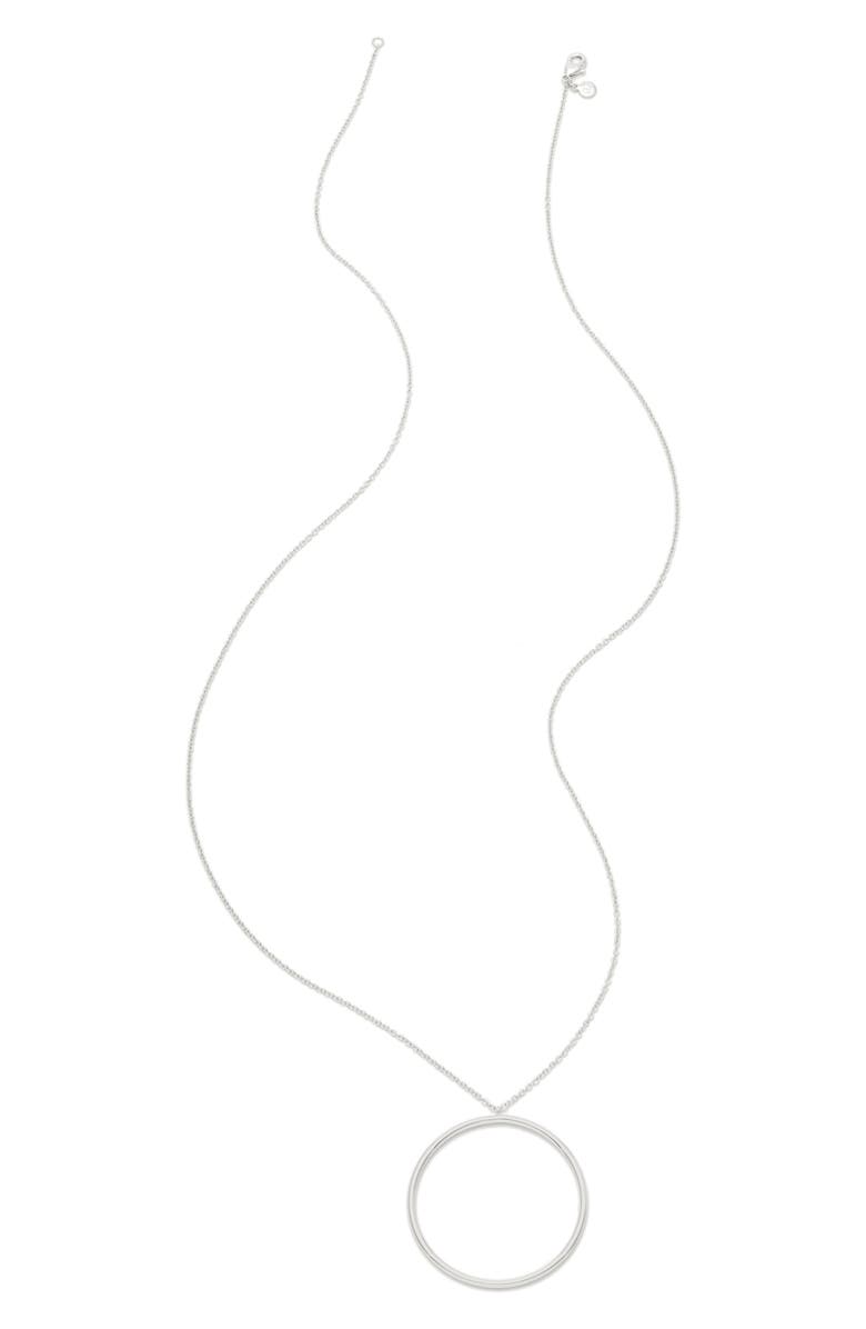 gorjana Autumn Circle Pendant Necklace, Main, color, Silver