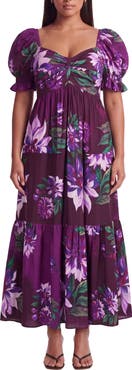 Celina Moon Ebony Floral Tiered Maxi Dress