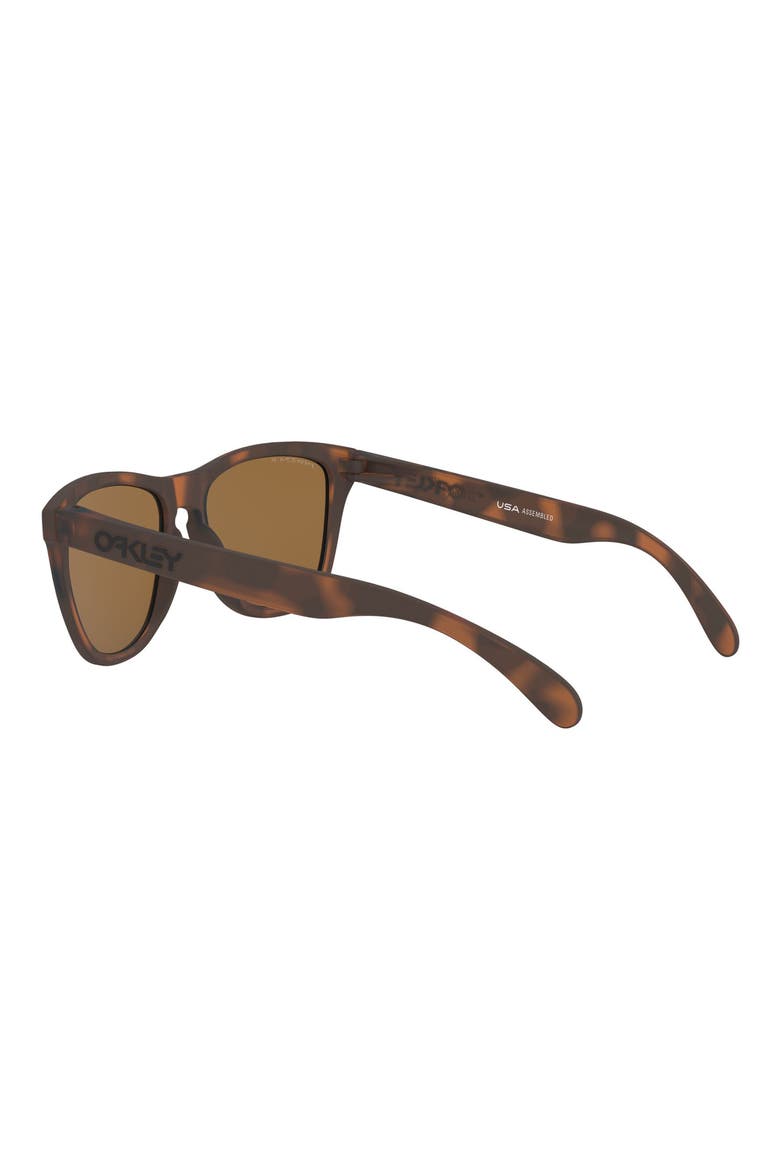 55mm Polarized Square Sunglasses, Alternate, color, MATTE BROWN TORTOISE ROSE GOLD