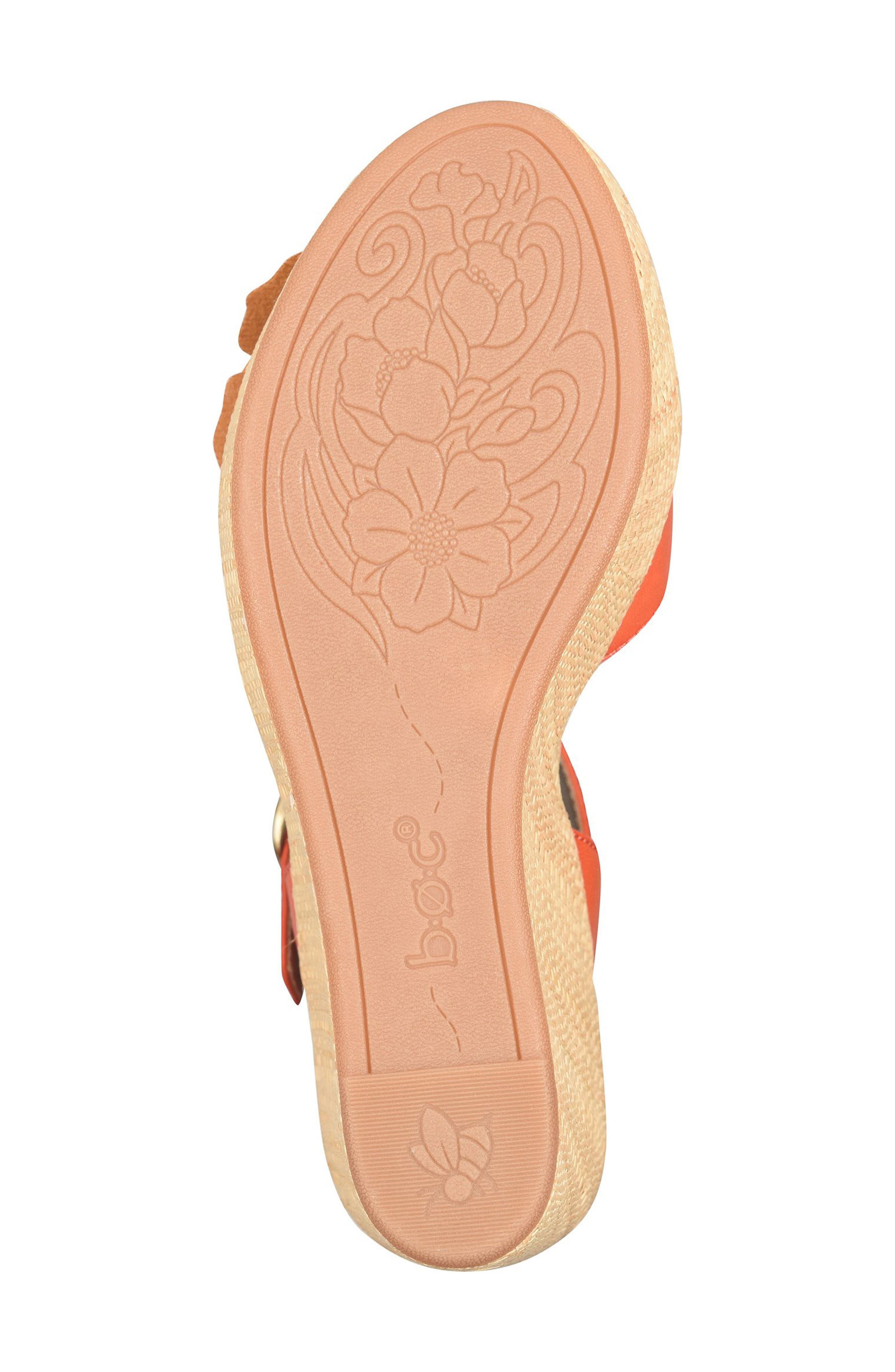 Estella Wedge Sandal, Alternate, color, ORANGE