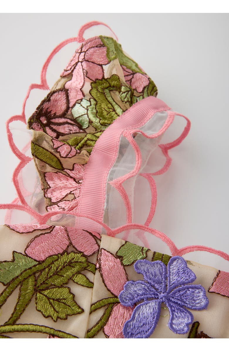 Marlo Kids Bonnie Sleeve Embroidered Top, Alternate, color, Floral