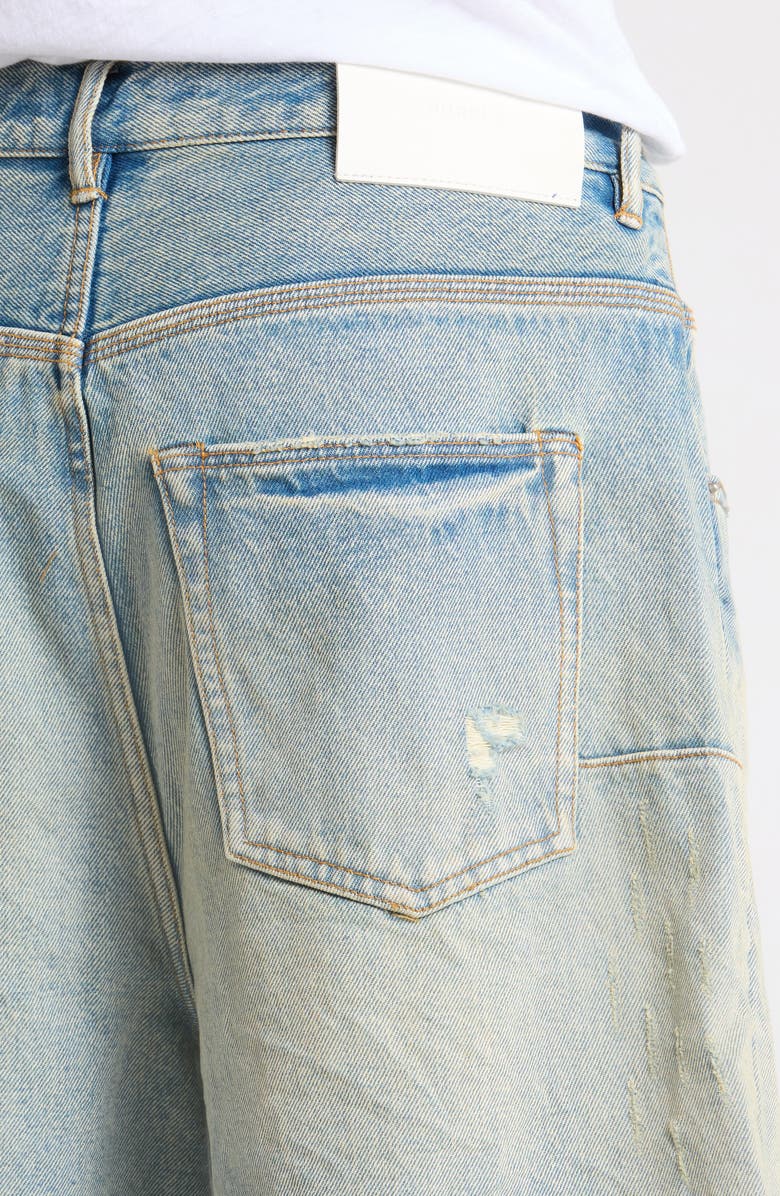 PURPLE BRAND Ripped Relaxed Fit Jean Shorts, Alternate, color, Light Indigo