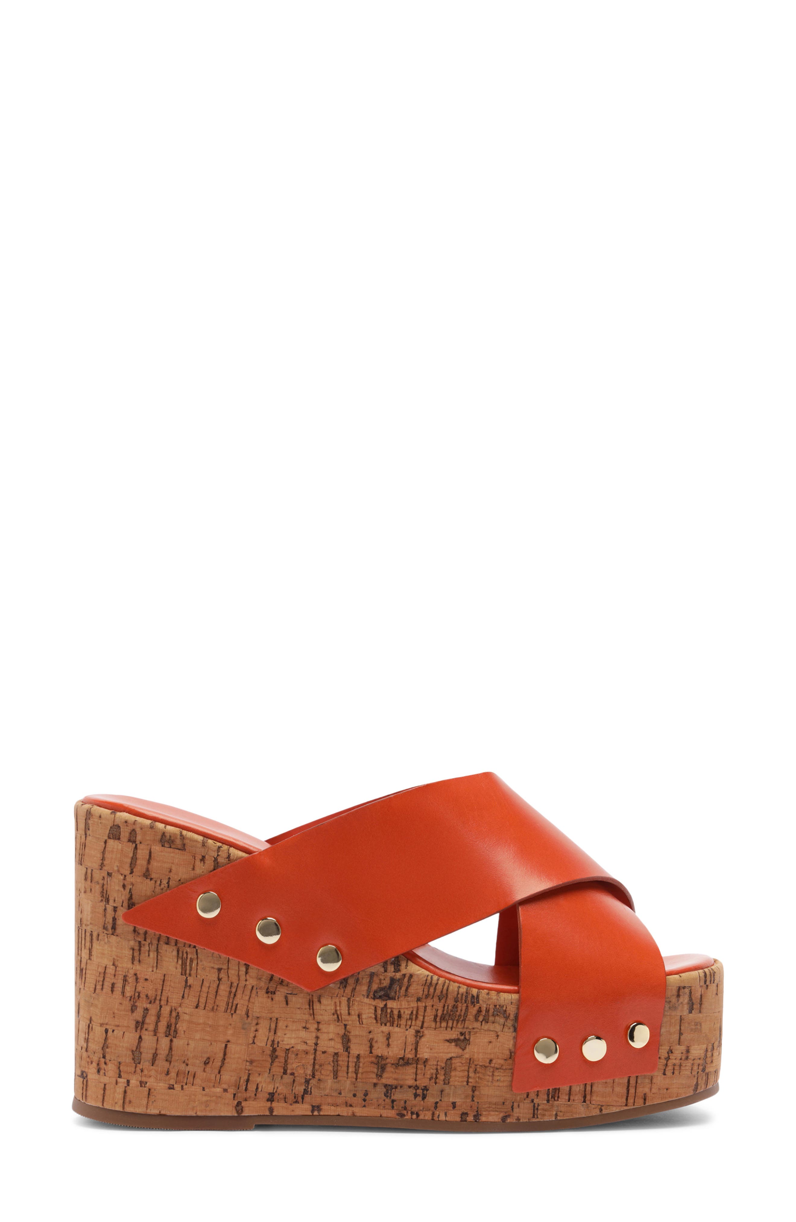 Schutz Serena Platform Wedge Sandal, Alternate, color, Sonora