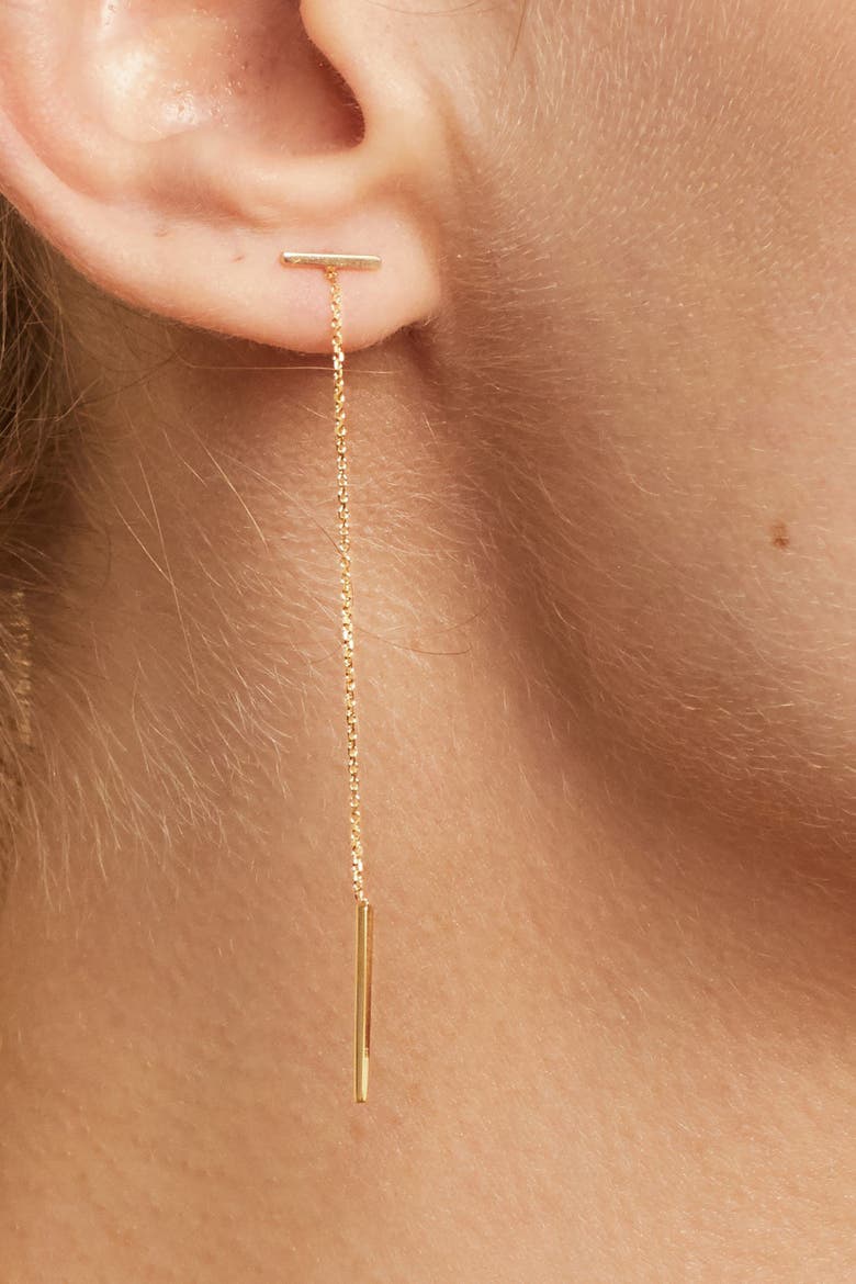 14K Yellow Gold Tea Time Drop Earrings, Alternate, color, Yellow Gold