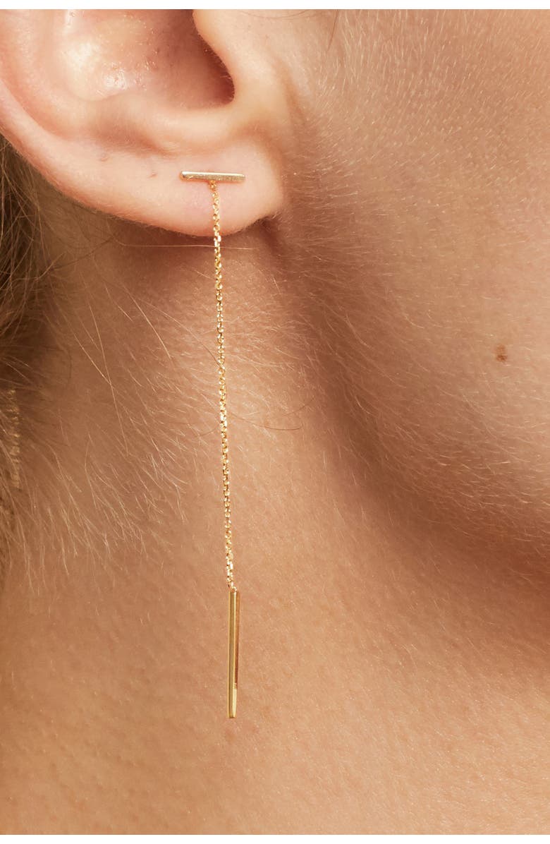 Oradina 14K Yellow Gold Tea Time Drop Earrings, Alternate, color, Yellow Gold