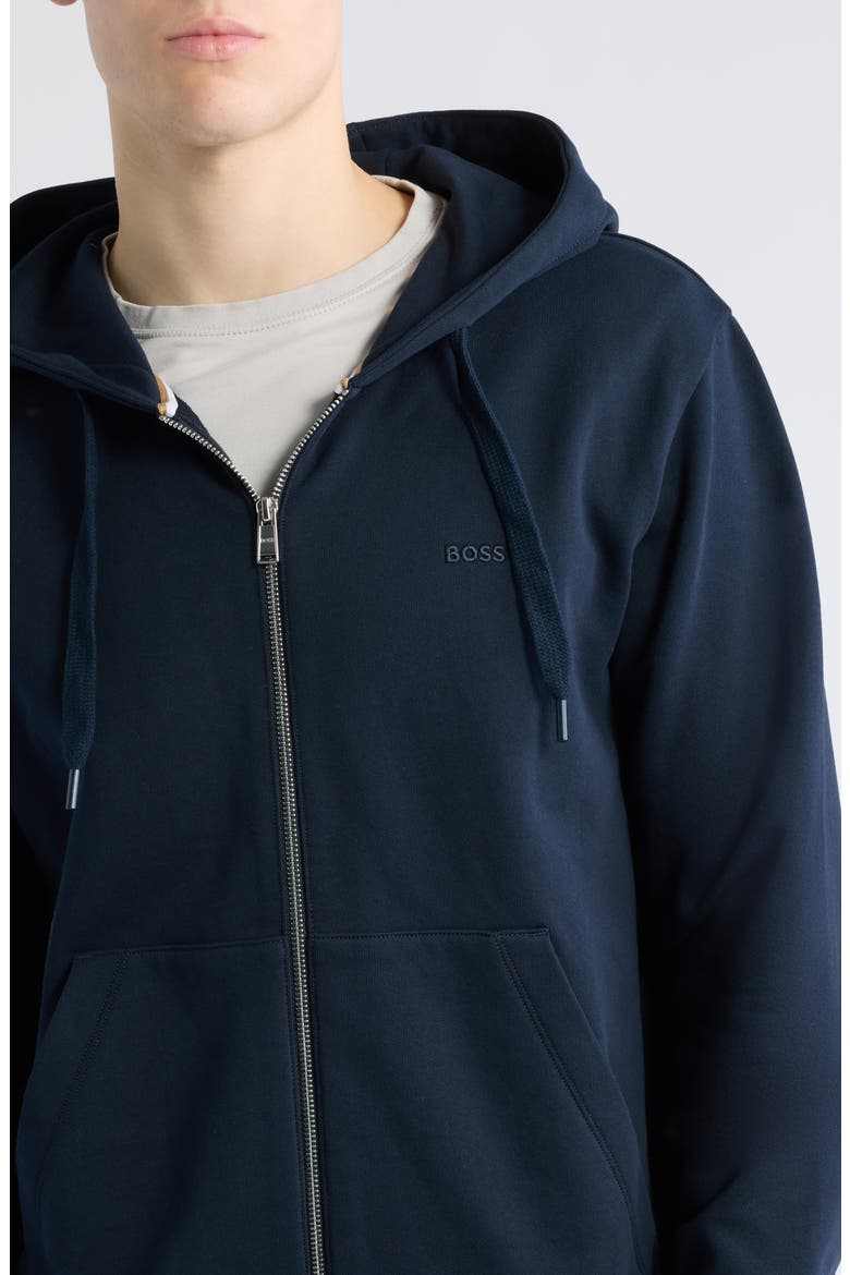 Spence Cotton French Terry Zip Hoodie, Alternate, color, DARK BLUE