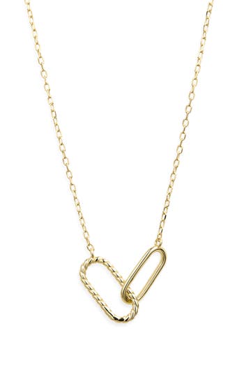Argento Vivo Interlock Pendant Necklace In Gold