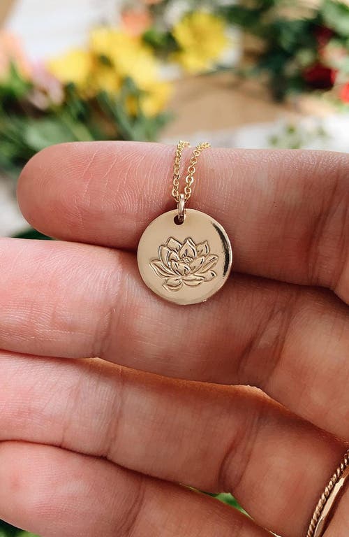 Made By Mary July Birth Flower Necklace In Silver