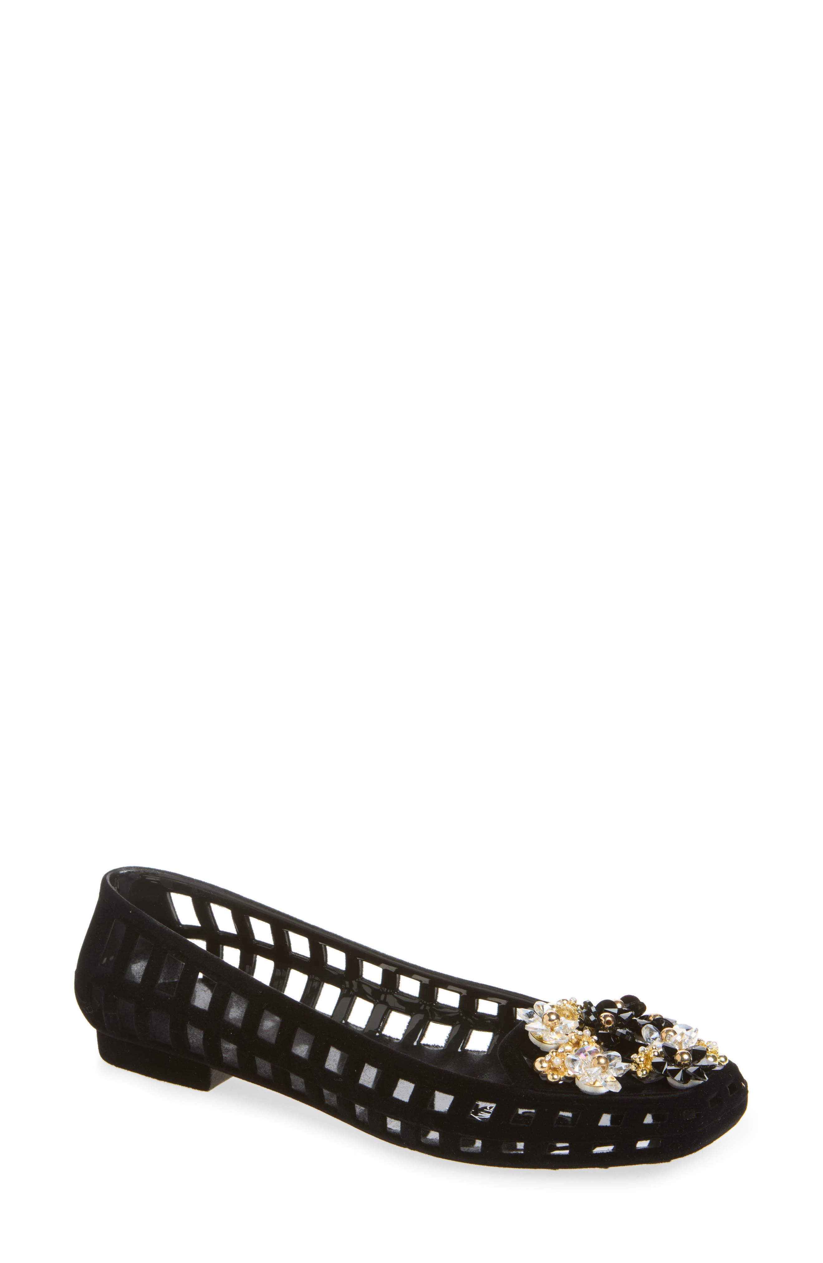 Aura Jelly Ballet Flat, Main, color, BLACK