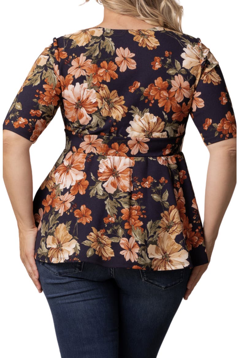 Posh Peplum Top, Alternate, color, AUTUMN GARDEN