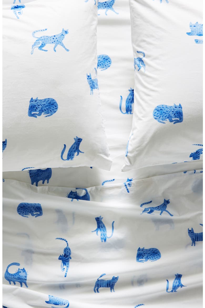 Anthropologie Kathryn Sheet Set, Main, color, NAVY