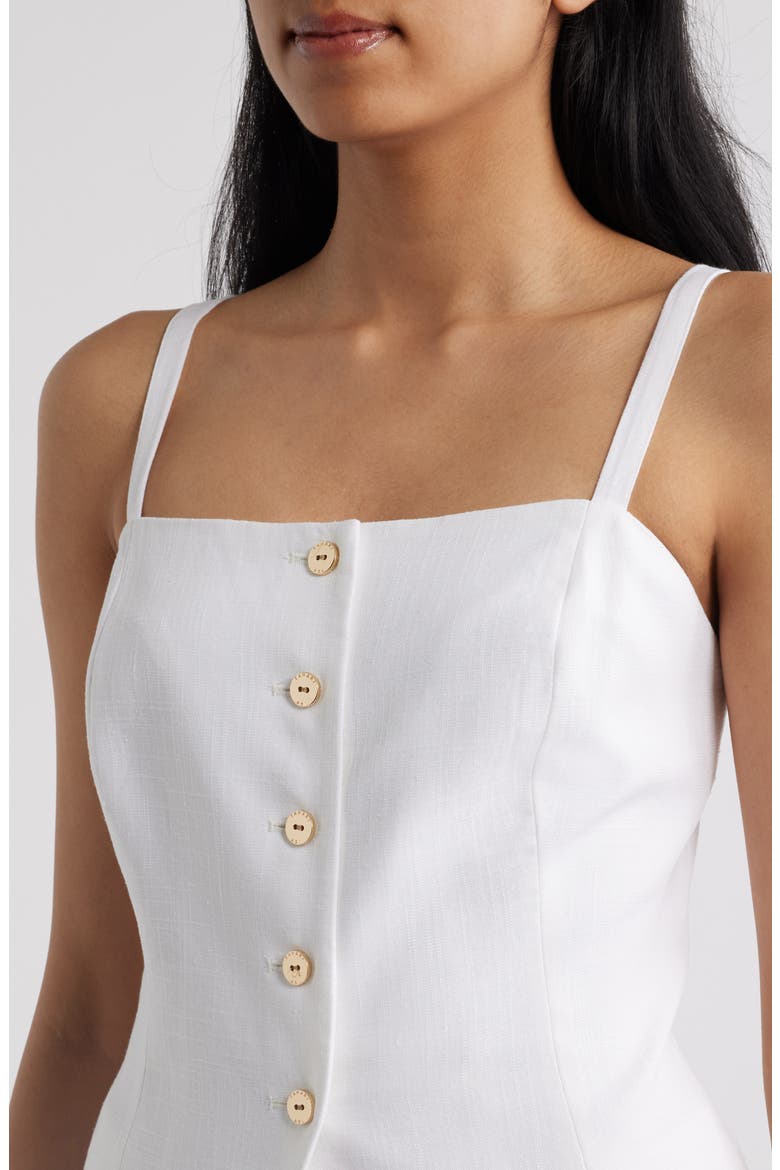 Cutaway Sleeveless Top, Alternate, color, WHITE