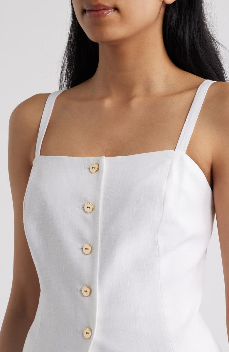 Tahari ASL Cutaway Sleeveless Top, Alternate, color, White