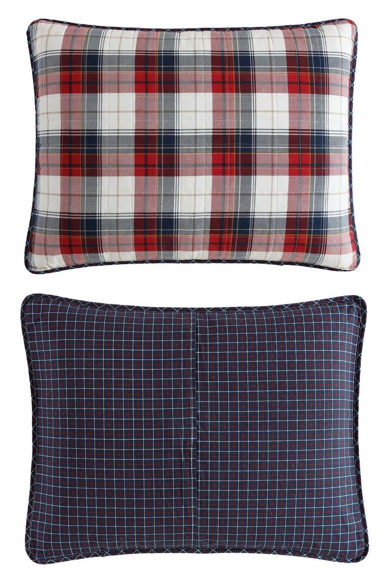 Rosedale Quilt & Sham Set, Alternate, color, RED SAIL/ NAVY